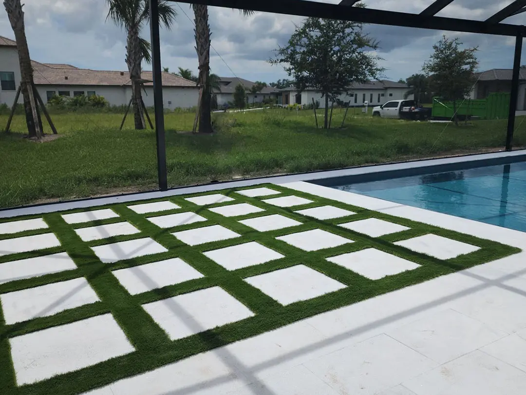 Poolside Turf Installation by Artificial Grass of Frisco in Frisco, TX